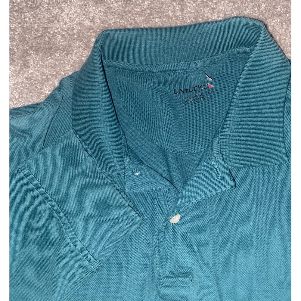 UNTUCKit Shirt Mens XL Blue Henley Long‎ Sleeve Pima Cotton Casual Zede 2021